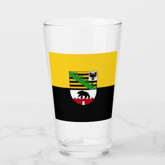 Drapeau de la Saxe-Anhalt en verre (Devant)