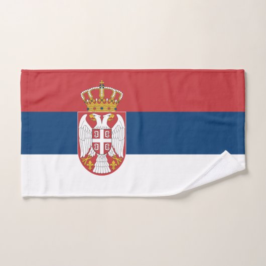 Drapeau de la Serbie (Serviette à main)