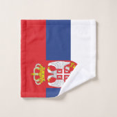 drapeau de la Serbie (Gant de toilette)