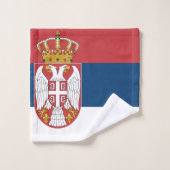 Drapeau de la Serbie (Gant de toilette)