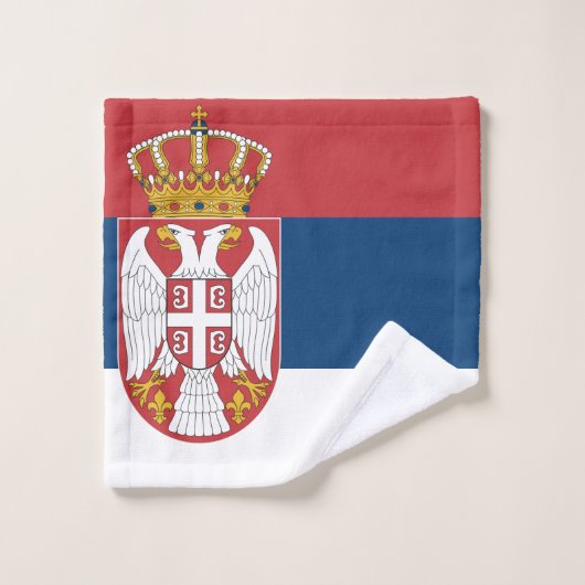 Drapeau de la Serbie (Gant de toilette)