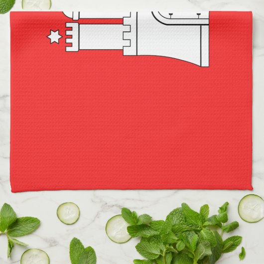 Drapeau de la serviette de cuisine de Hambourg (Plié)