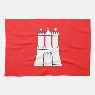 Drapeau de la serviette de cuisine de Hambourg