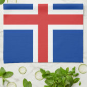 Drapeau de la serviette de cuisine islandaise (Plié)