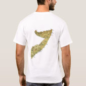 Drapeau de la Somalie + Carte + T-shirt des textes (Dos)