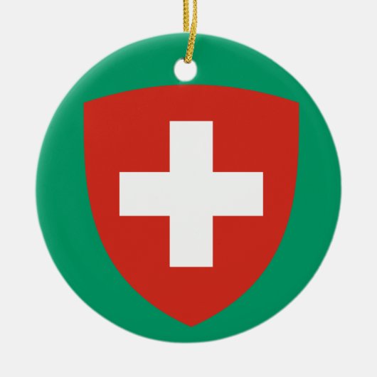 Drapeau de la SUISSE Ornement de Noël (Devant)
