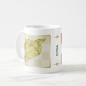 Drapeau de la Syrie + Tasse de carte (Devant gauche)