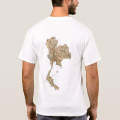 Drapeau de la Thaïlande et T-shirt de carte (Dos)