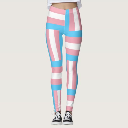 Drapeau de la Trans Pride Leggings inspirés (Devant)