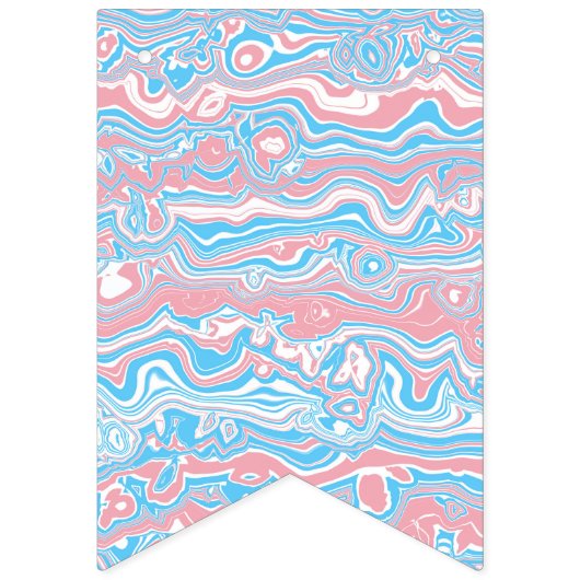 Drapeau de la Trans Pride Trippy Boho Super Wavy (Deuxième drapeau)