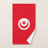 Drapeau de la Tunisie (Serviette à main)
