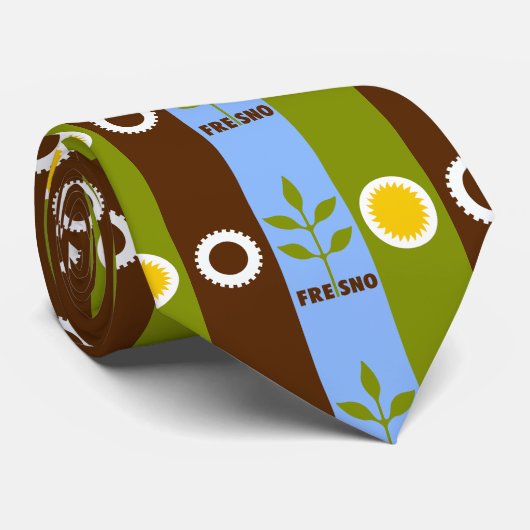 Drapeau de la ville de Fresno, Californie Cravate (Roulé)