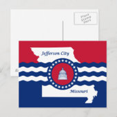 Drapeau de la ville de Jefferson, Missouri Carte p (Devant / Derrière)