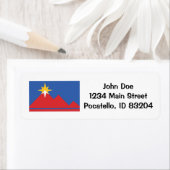 Drapeau de la ville de Pocatello Étiquettes de adr (En situation)