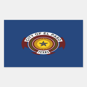 Drapeau de la ville d'El Paso, Texas Sticker recta