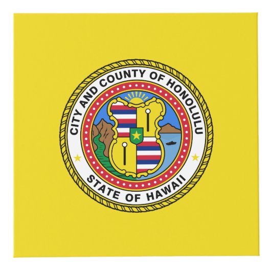 Drapeau de la ville d'Honolulu, Hawaii Cube (Droite)