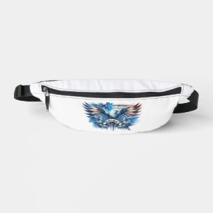 Drapeau de l'aigle et des USA.Patriotique.