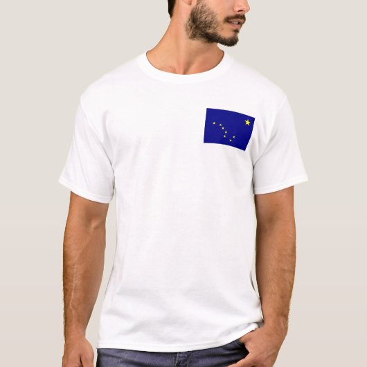 Drapeau de l'Alaska + Carte T-shirt (Devant)