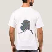 Drapeau de l'Alaska + Carte T-shirt (Dos)