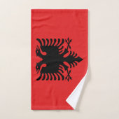 Drapeau de l'Albanie (Serviette à main)