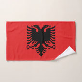 Drapeau de l'Albanie (Serviette à main)