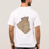 Drapeau de l'Algérie + Carte + T-shirt des textes (Dos)