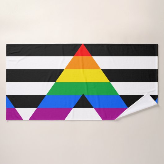 Drapeau de l'allié LGBTQ+ (Serviette de bain)