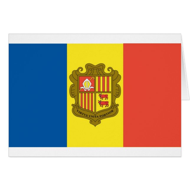 Drapeau de l'Andorre (Devant horizontal)