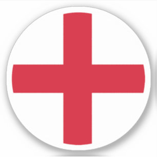 Drapeau de l'Angleterre Autocollant Rond