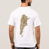 Drapeau de l'Argentine et T-shirt de carte (Dos)