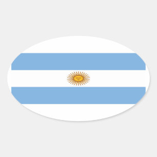 Drapeau de l'Argentine Sticker (Oval)