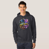 Drapeau de l'armée Bouclier Sweat à capuche (Devant entier)