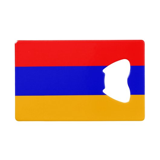 Drapeau de l'Arménie Carte de crédit Bottle Opener (Dos Horizontal)