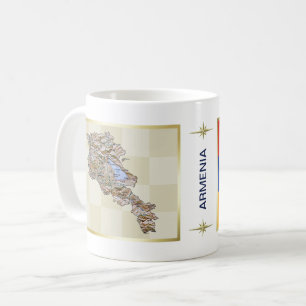 Drapeau de l'Arménie + Tasse de carte