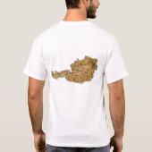 Drapeau de l'Autriche et T-shirt de carte (Dos)