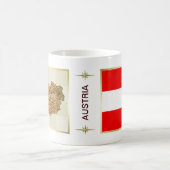 Drapeau de l'Autriche + Tasse de carte (Centre)