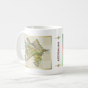 Drapeau de l'Azerbaïdjan + Tasse de carte