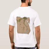Drapeau de l'Egypte + Carte + T-shirt des textes (Dos)