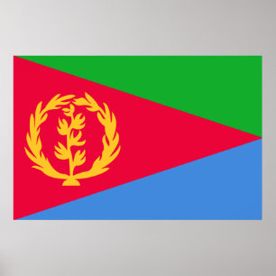Drapeau de l'Erythrée Imprimer Valeur Poster Papie