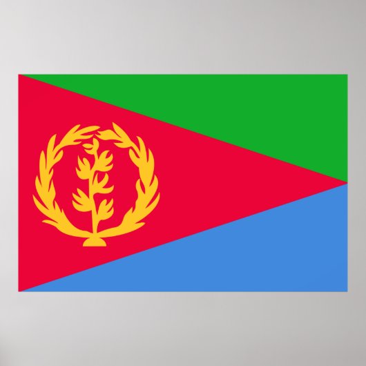 Drapeau de l'Erythrée Imprimer Valeur Poster Papie (Devant)