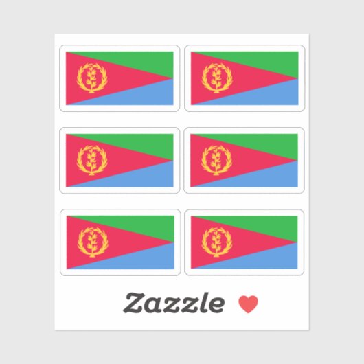 Drapeau de l'Erythrée - une collection Sticker (Feuille)