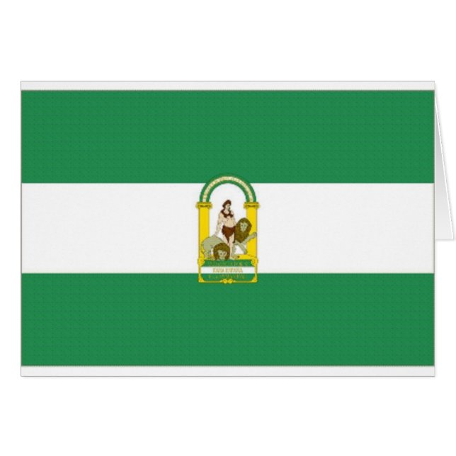 Drapeau de l'Espagne Andalousie (Devant horizontal)