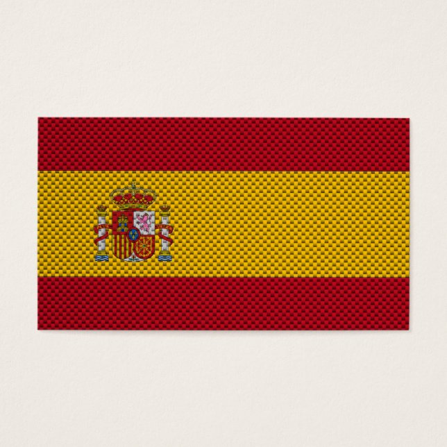 Drapeau de l'Espagne avec effet carbone (Devant)