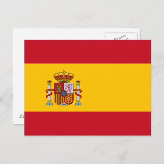 Drapeau de l'Espagne Carte postale (Devant / Derrière)