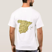 Drapeau de l'Espagne + Carte + T-shirt des textes (Dos)