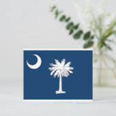 Drapeau de l'État de Caroline du Sud Carte postale (Debout devant)