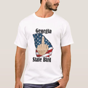 Drapeau de l'état de Géorgie avec t-shirt avec doi
