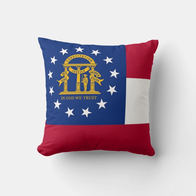 Drapeau de l'État de Géorgie Coussin du MoJo améri (Recto)