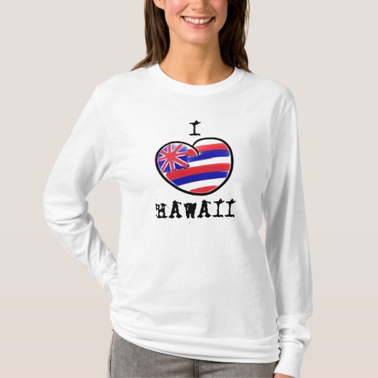 Drapeau de l'État de Heart Hawaii dames sweat - sh (Devant)