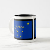 Drapeau de l'état de l'Alaska Mug à deux tons par (Devant gauche)